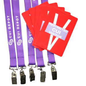 Visitor CUI Restricted ID Badge